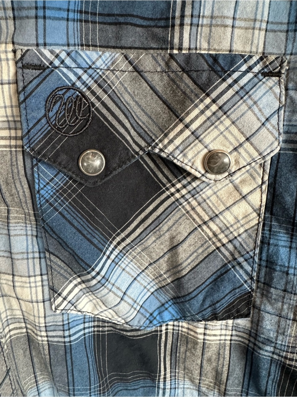 Wrangler Retro Men's Brown and Blue Plaid Button-Down Western 2 Pack - Picture 5 of 16
